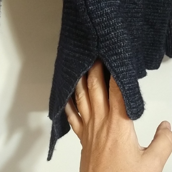 BENEDETTA B. Wool/Cashmere Blend Mock Neck Blue Sweater - Picture 7 of 14